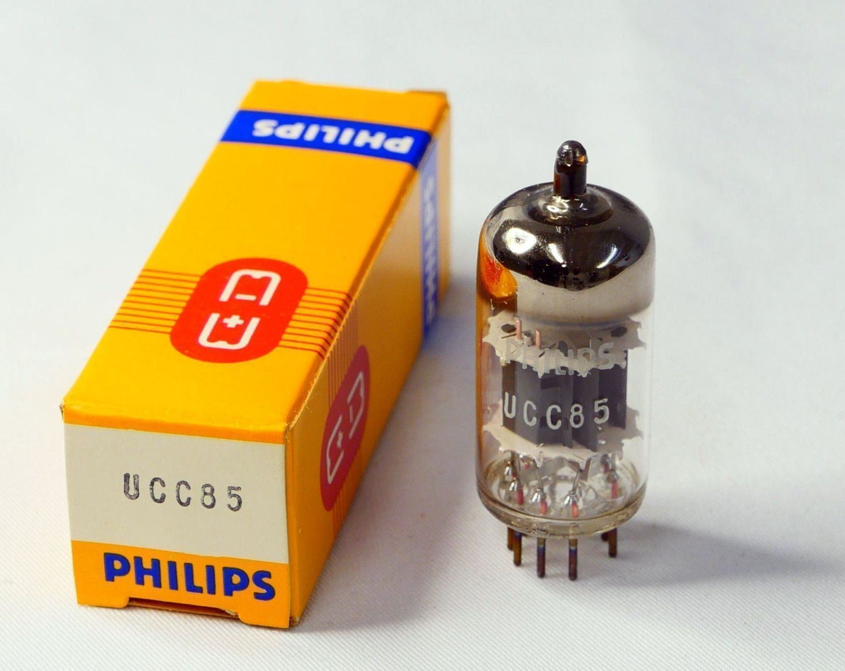 Rarità HiFi: UCC 85 - Philips NOS / NEU – Nuovo e nell'imballaggio originale da Belp venduto da Tubemaster