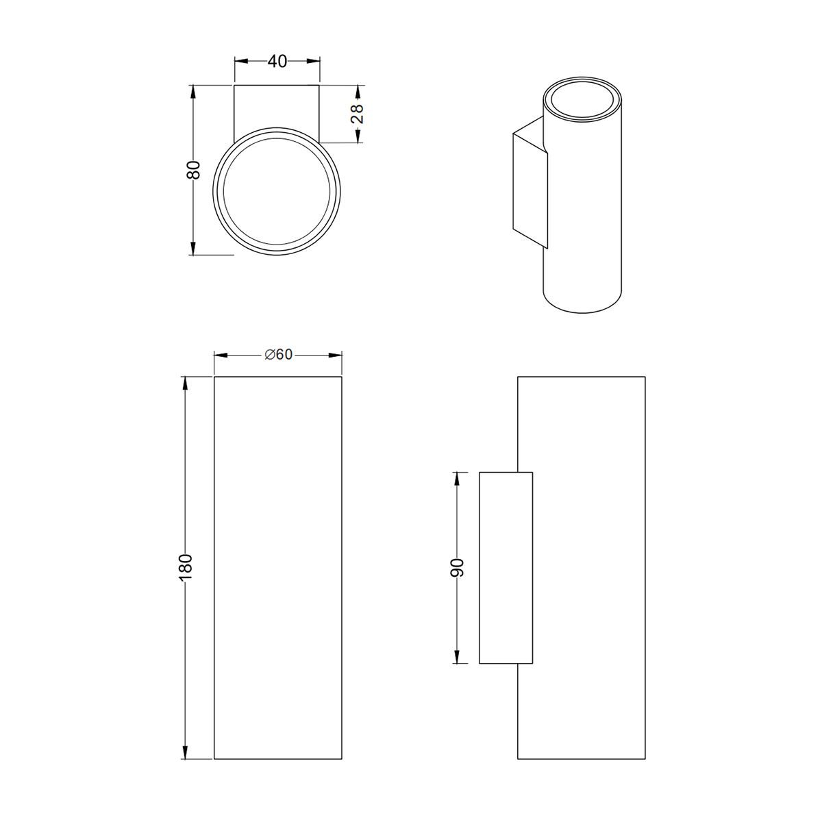 Lampen: Wandleuchte, Rostfarbig, 18 cm x 6 cm – Neu (gemäss Beschreibung) aus Kreuzlingen von Smart-Light 3