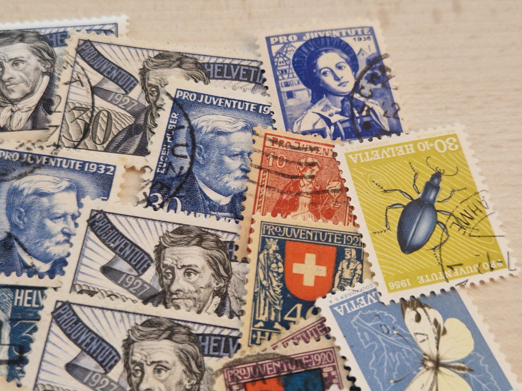 Alle Briefmarken: Ansammlung PJ, Top Kat, ab 1.- – Gebraucht aus Burgdorf von Glossy01 2