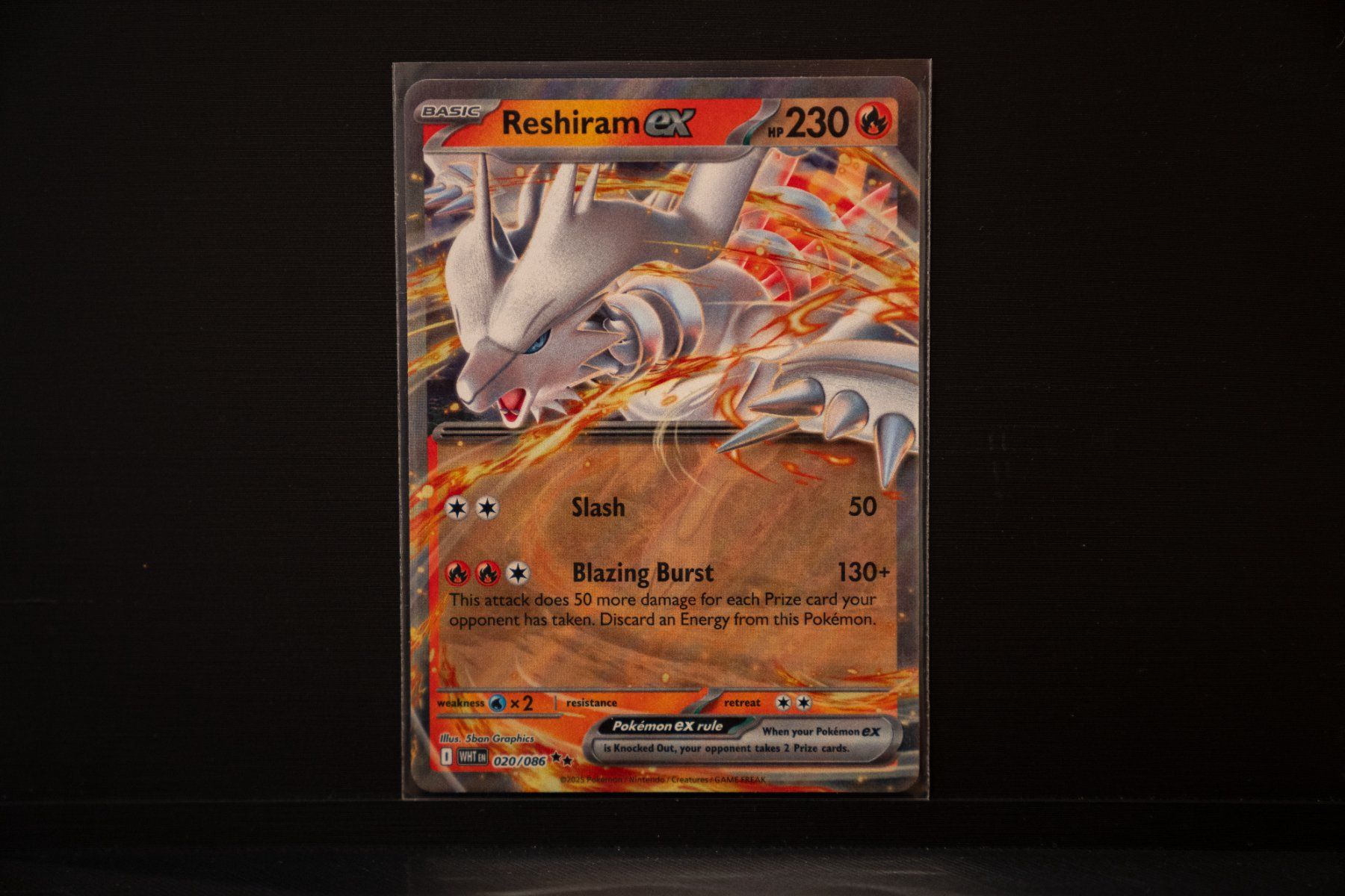 Coffret 10 Cartes Pokémon Reshiram Ex 020/086 – Écarlate Et Violet, Série Ultraboost, Français, Sans Doublons