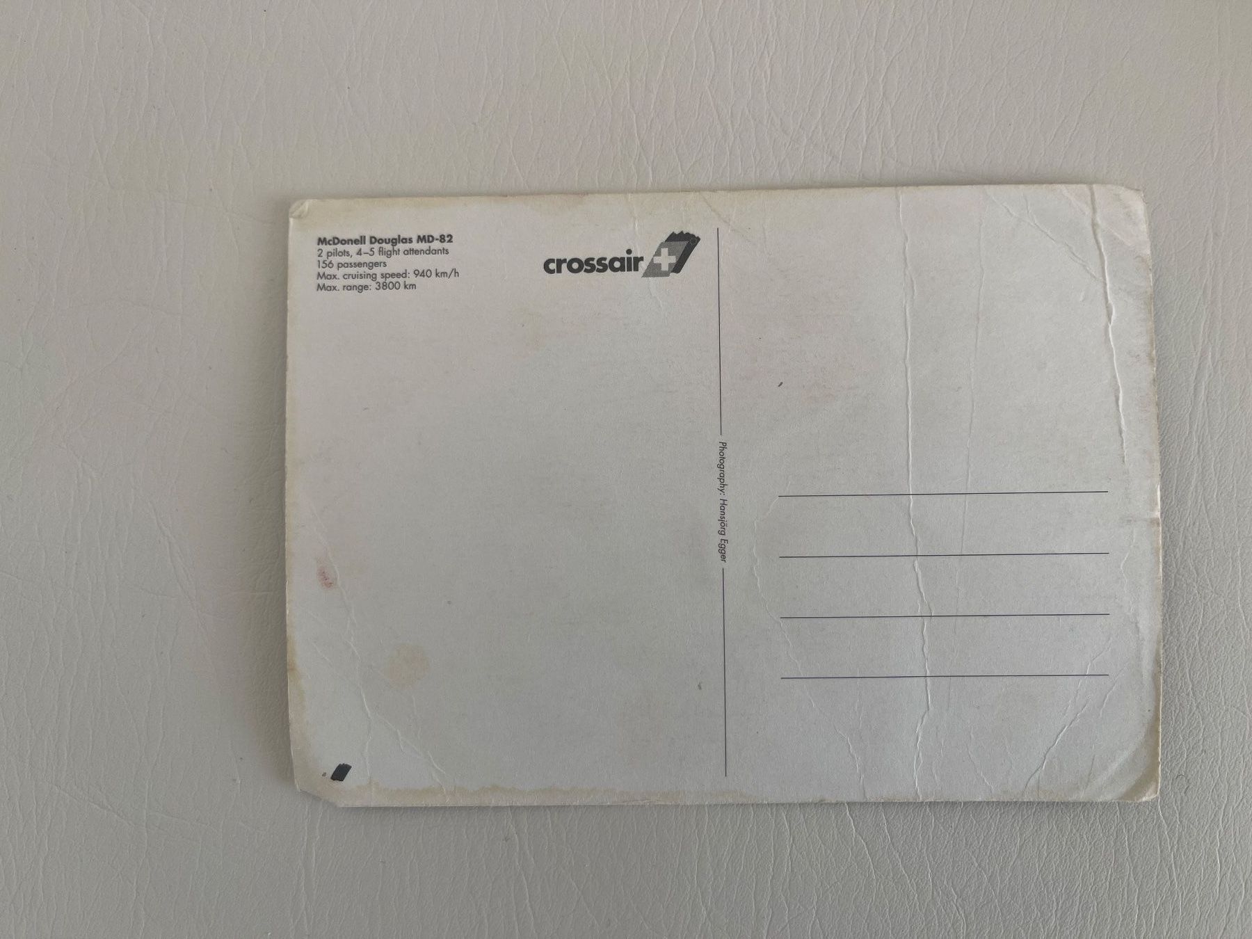 Cartoline postali: Postkarte Crossair MD-82 – Usato da Embrach venduto da Efg 1