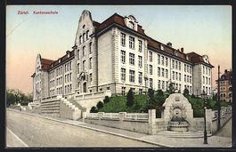 Zürich, Strassenpartie an der Kantonssc