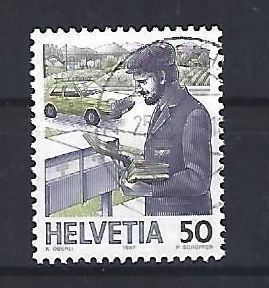 Alle Briefmarken: 1986/89 - Postbote – Gebraucht aus Schaffhausen von poststamp