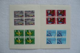 31.12.59 Letzttag Werbemarken 4er-Blocks SBK 343 - 346