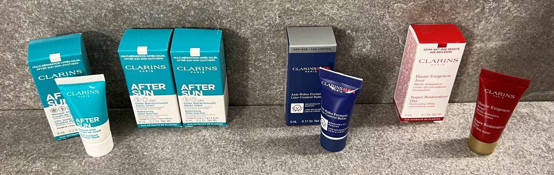 Clarins Gesichtspflege: CLARINS im 5er Set ... – Neu und originalverpackt aus Chur von Papageibarsch77 1