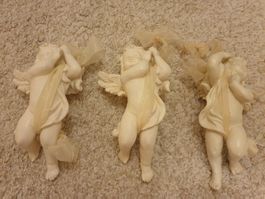 Anges, 21cm, 3 pièces, gyps