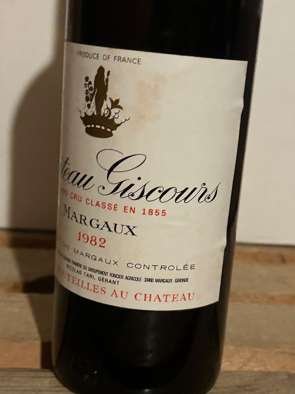 Vino: EXCEPTIONNEL Château Giscours 1982 Margaux – Nuovo (secondo la descrizione) da La Tour-de-Peilz venduto da avediscipule 3