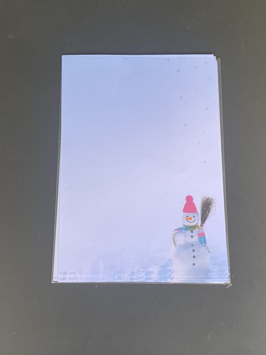 Carta: Winterliches Briefpapier A4, Schneemann-Motiv – Nuovo (secondo la descrizione) da Hünenberg See venduto da lar_9zjk