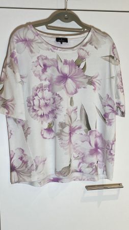 Monari Damen Shirt, Blumenmuster Gr. 40  , Baumwolle