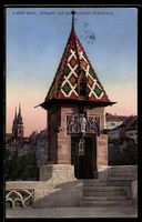 AK Basel, Käppeli auf der mittleren Rheinbrücke