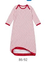 Baby Schlafanzug gepunktet weiss rot Grösse 86-92 neu