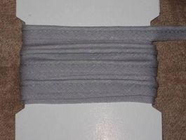 Paspelband Baumwolle hellgrau 10mm breit Reststücke!