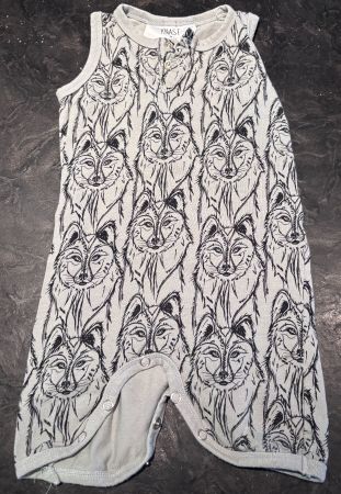Knast by Krutter Sommer-Romper Größe 80 – mit Wolf-Print!