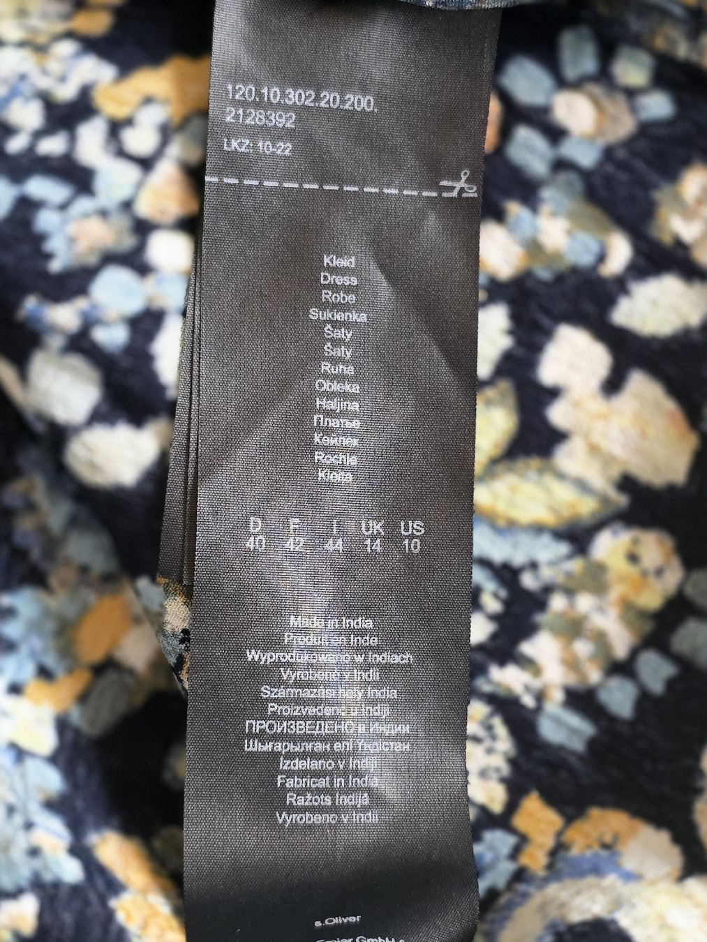 S.Oliver Vestiti: s.Oliver Kleid, Grösse 40, Blumenmuster – Nuovo (secondo la descrizione) da Biberist venduto da charobaum 4