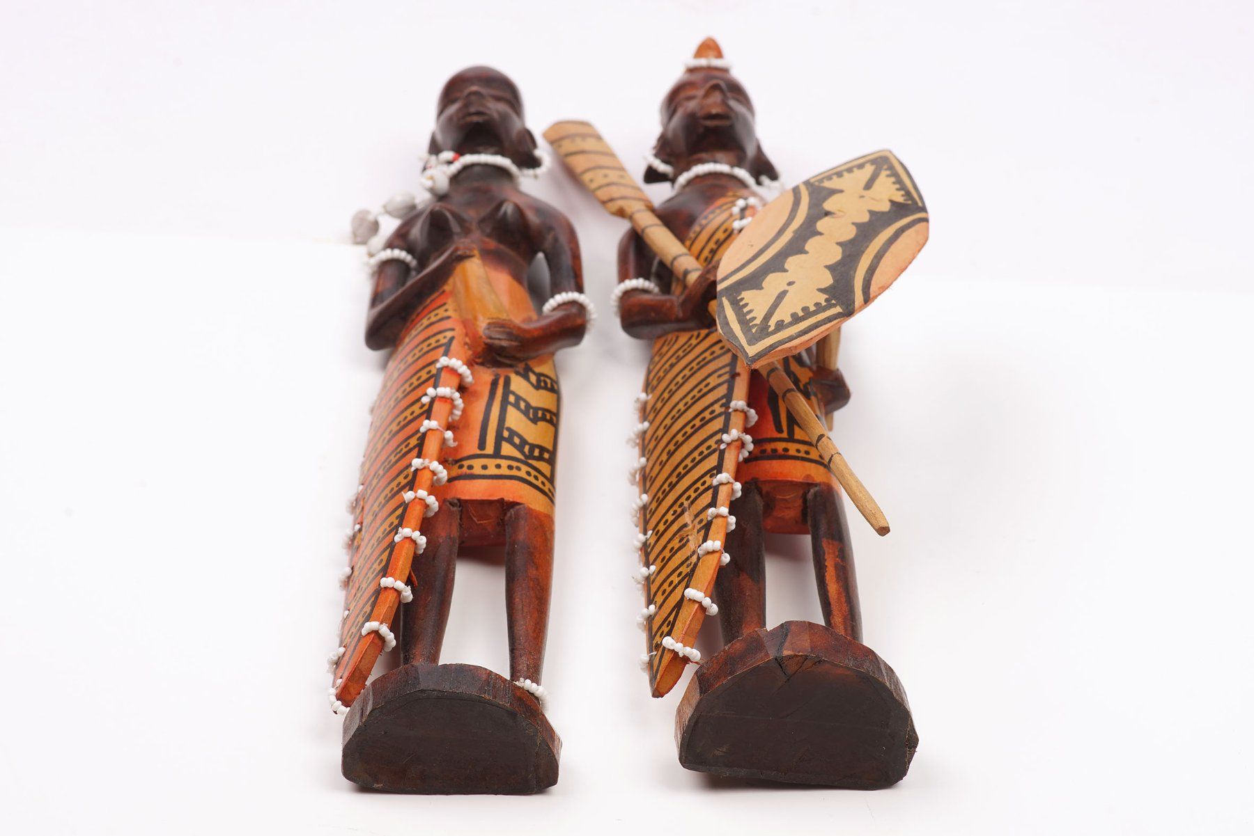 Statuette: 2 handgeschnitzte Afrikanische Figuren, 31cm – Usato da Buochs venduto da chicco64 7