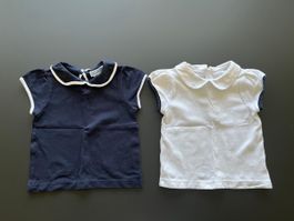 Jacadi Girls’ Summer Tops with Collars, Size 18 Months.