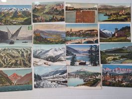 50 Stück alte Ansichtskarten Schweiz,  Kleinformat  (25)