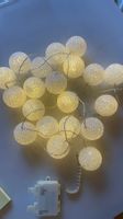 Lichterkette Kugeln Schneebälle warmweiss, neuwertig