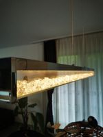 Design Kristall LED-Pendelleuchte, länglich, dimmbar