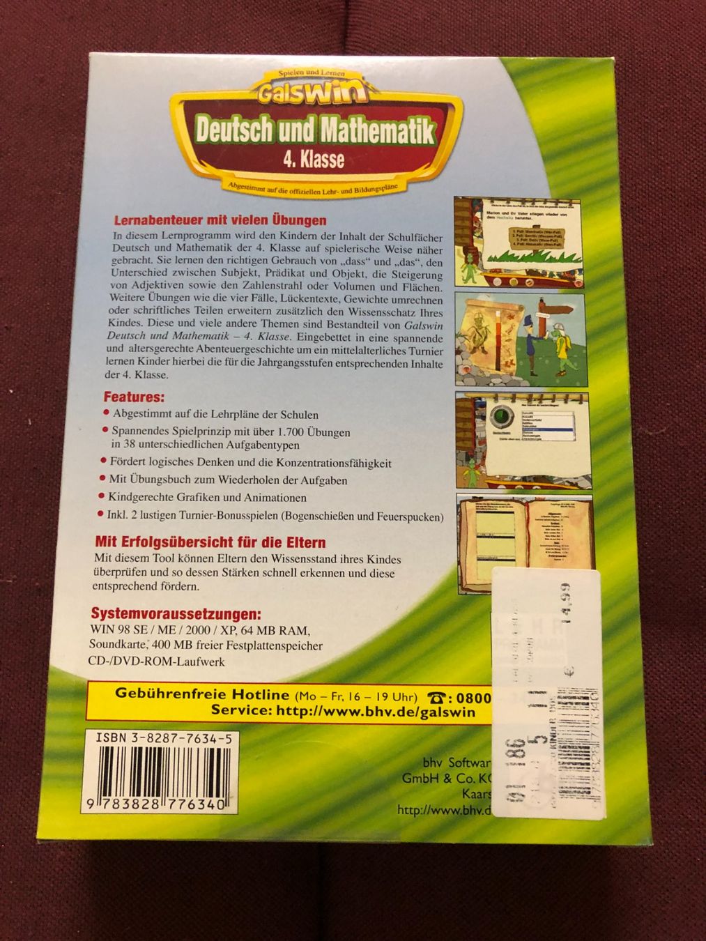 Software: Galswin Deutsch + Mathematik 4. Klasse Vers.4 - originalverp – Nuovo e nell'imballaggio originale da Niederhasli venduto da thozam 1