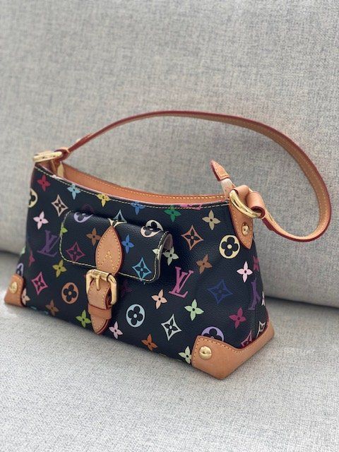 Louis Vuitton Borse da donna: Louis Vuitton Black Multicolor ELIZA Shoulder Bag – Usato da Zürich venduto da mdiscover 1