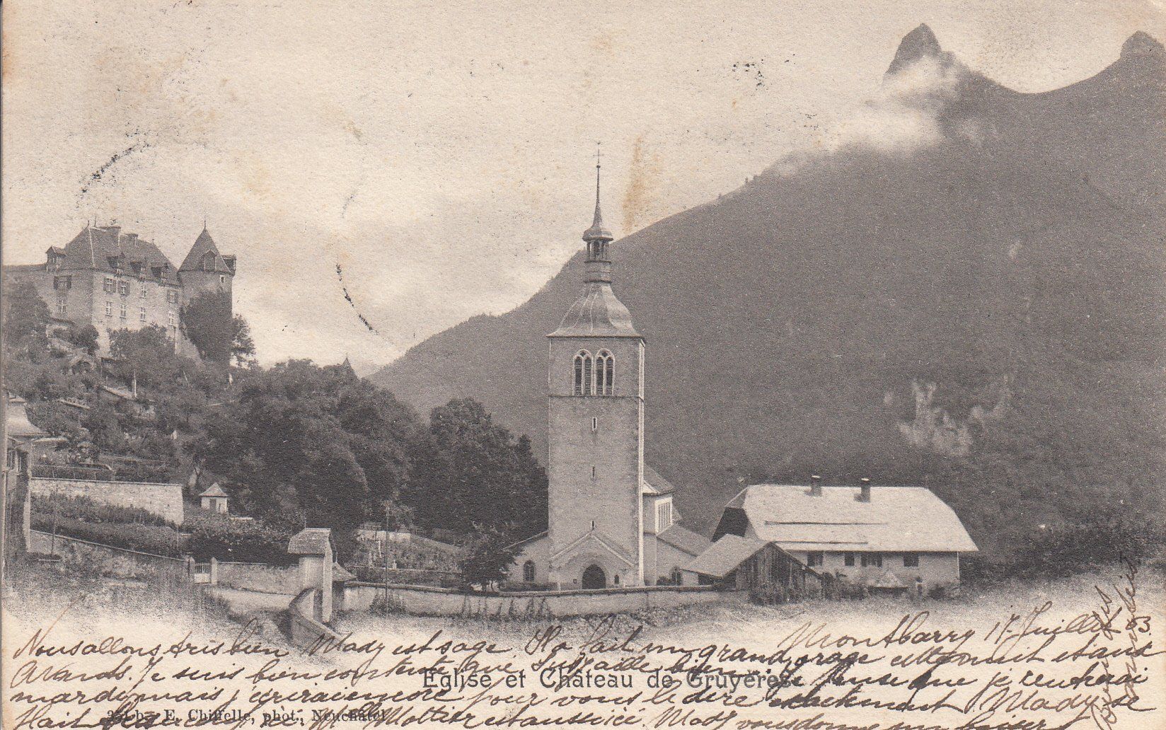 Cartoline postali: Gruyères 1903 – Usato da Bürglen TG venduto da StampGraf