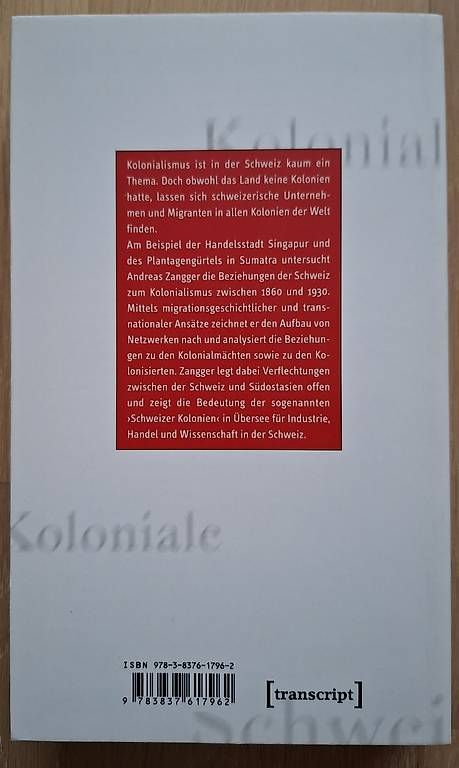 Livres: Andreas Zangger "Koloniale Schweiz" neu – D'occasion à Uetendorf par Ladouce 1
