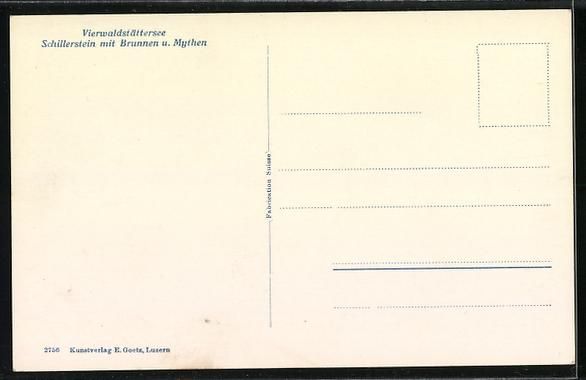 Cartoline postali: Brunnen, Vierwaldstättersee mit Schille – Usato da Berlin venduto da bartko-reher 1