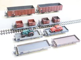 BEMO RhB 8 x Güterwagen H0m Set