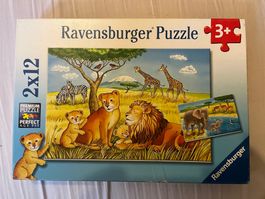 Ravensburger Puzzle 2x12 Tiere Motiv