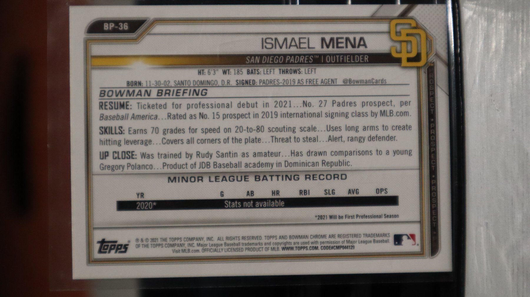 Carte collezionabili: Baseball Card Bowman 1st Edition 2021 – Usato da Basel venduto da Julio_A 1