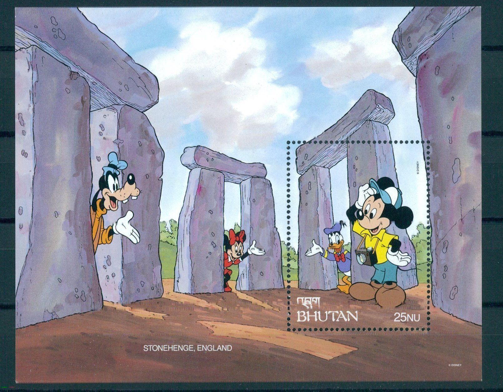 Asia: BHUTAN, BLOCK, MICKEY IN STONEHENGE ** – Nuovo (secondo la descrizione) da Wetzikon ZH venduto da Philimpex