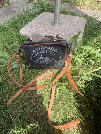 Campomaggi  Tasche  Canvas Leder Details gebraucht