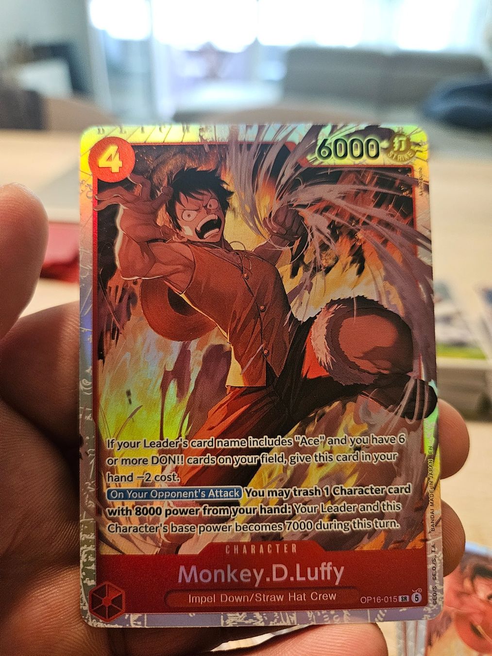 Bandai Carte collezionabili: Carta Monkey D. Luffy 4 OP16-015 SR – Usato da Castione venduto da hna_k567