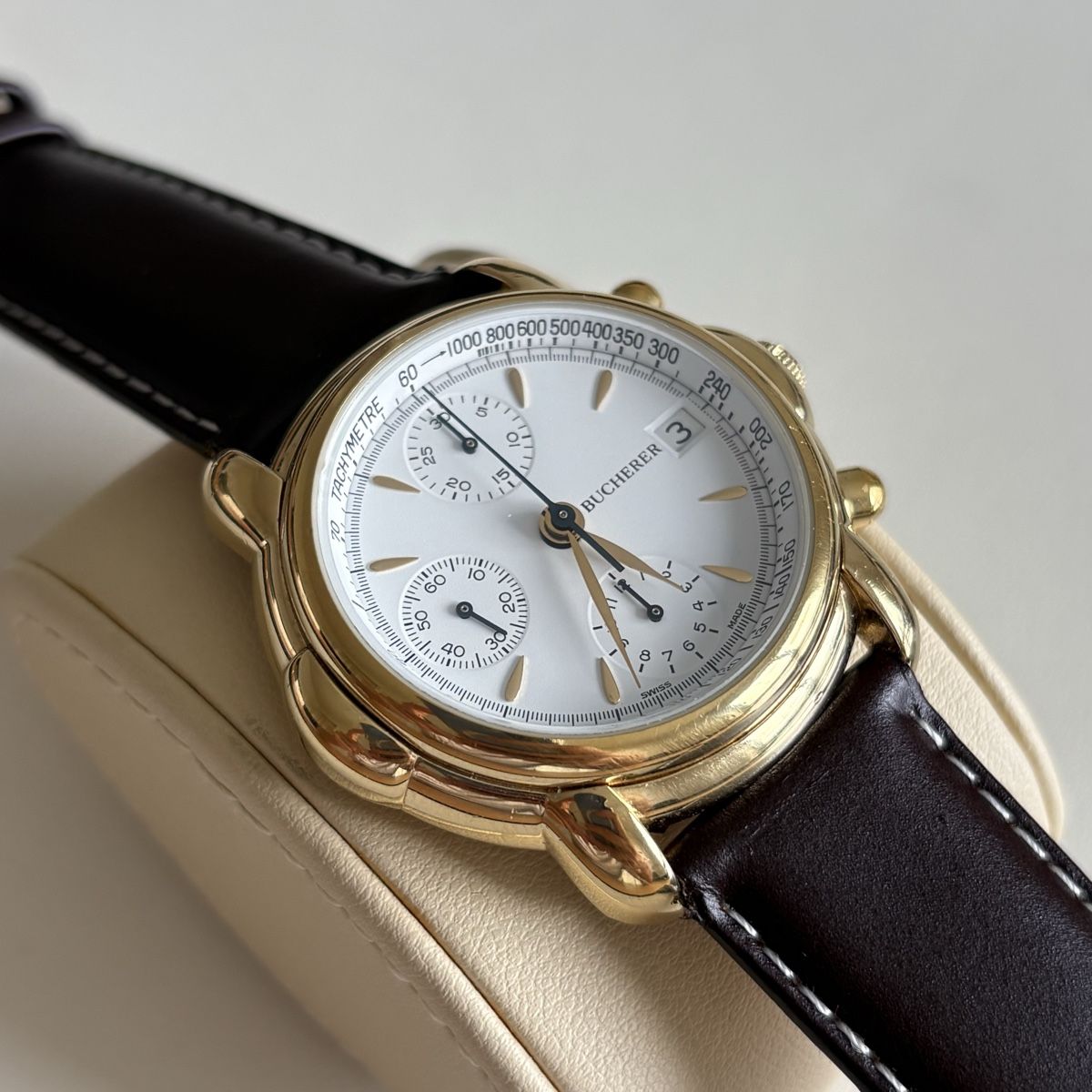 Bucherer Orologi: Bucherer Chronograph Valjoux 7760 Handaufzug – Usato da Winterthur venduto da LaBodega 5