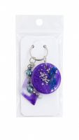 Porte-clés fait main en résine époxy – violet et bleu 💜✨