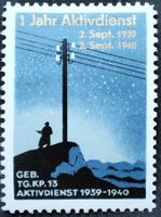 Soldatenmarke 2.WK, Geb Telegraphen Kp 13, Aufdr, Wi Tg 23