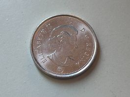 5 Cents del Canada coniato nel 2009