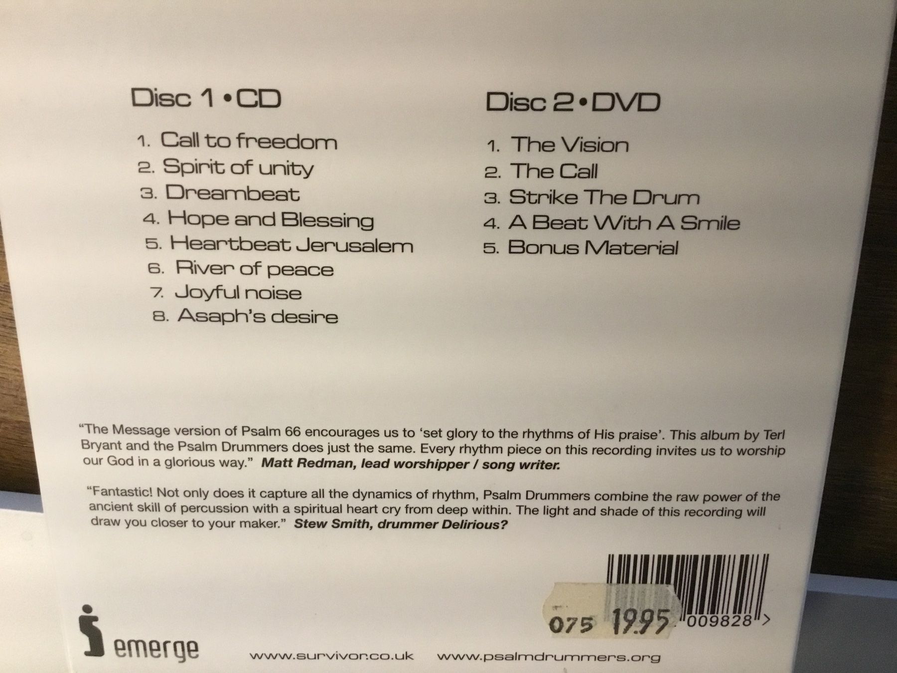 CDs: Psalm Drummers CD+DVD Set.    o – Gebraucht aus Thierachern von sweden08 1