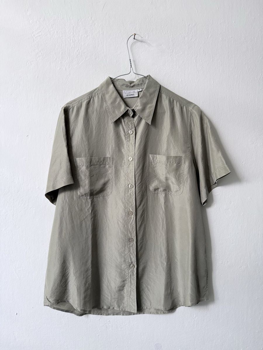 Blusen: Seiden-Bluse Vintage Kurzarm Grösse 42  – Gebraucht aus Basel von A-Z-B 1