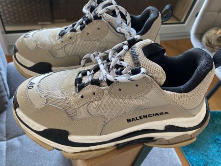 Balenciaga graue SNEAKERS "TRIPLE S CLEAR SOLE" 40 Gr