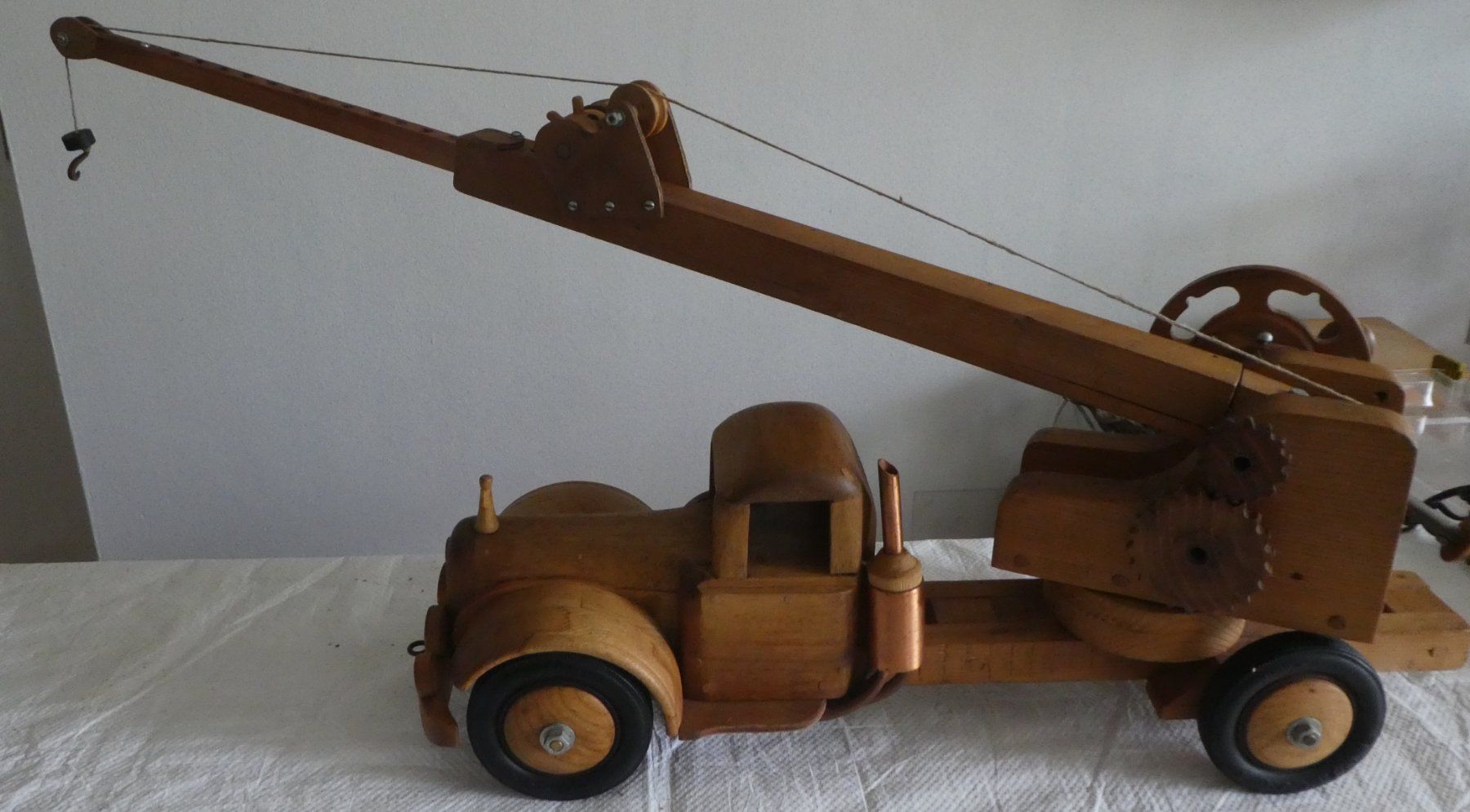 Giocattoli: Holzspielzeug, Kranwagen. – Nuovo (secondo la descrizione) da Diessenhofen venduto da Hundeseele 4