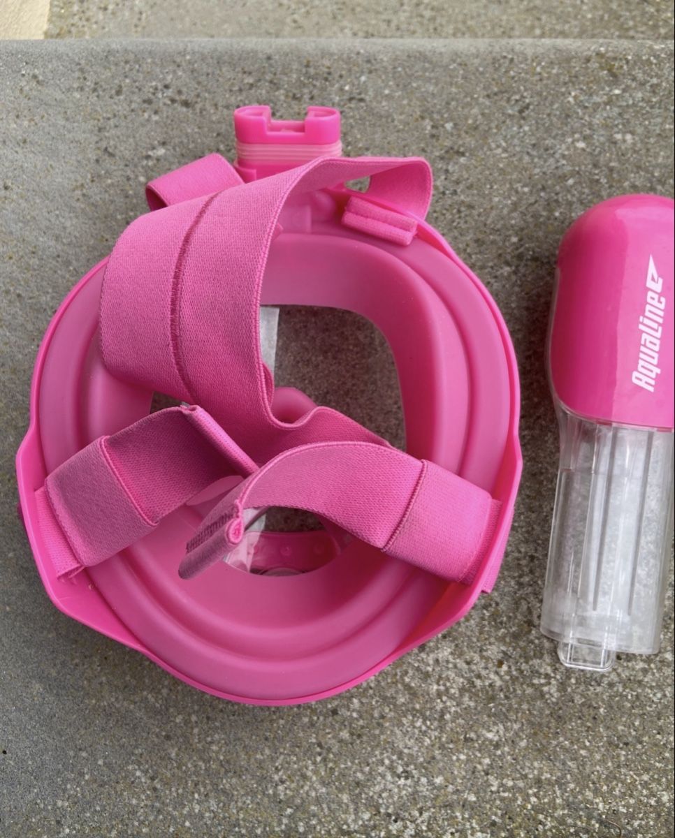 Pinne, Maschere & Boccagli: Integral-Schnorchelmaske pink – Usato da Bern venduto da wie_9lth 1