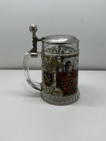 Bierkrug mit Zinndeckel – Einzigartiges Sammlerstück mit Mot