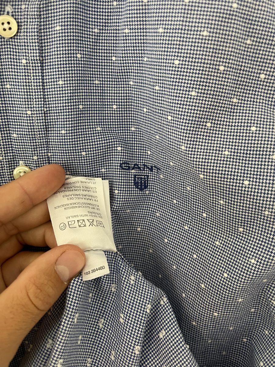 Gant Camicie: GANT Hemd, Grösse S, blau mit Punktmuster, Top Zustand! – Nuovo (secondo la descrizione) da Wetzikon ZH venduto da Jan_wojt 7