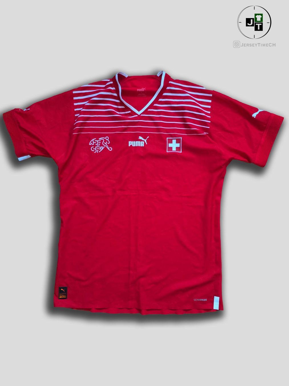 Puma Canottiere & Pantaloni: SCHWEIZ NATI 2022 TRIKOT AUTHENTIC L – Usato da Lüchingen venduto da Jersey_Time