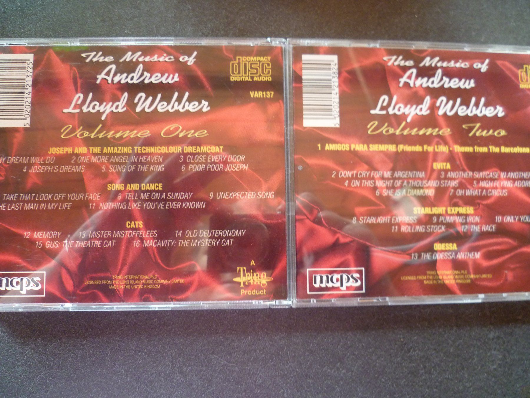CDs: Andrew Lloyd Webber CDs, Volume 1 und 2, Super Hits! – Gebraucht aus Bargen BE von angel611 1