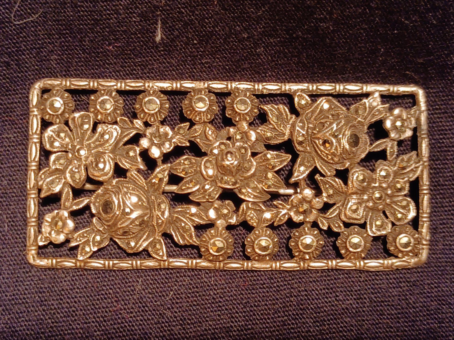 Broschen & Nadeln: Jugendstil florale Silberbrosche mit Markasit – Gebraucht aus gais von dun_c2xc 6