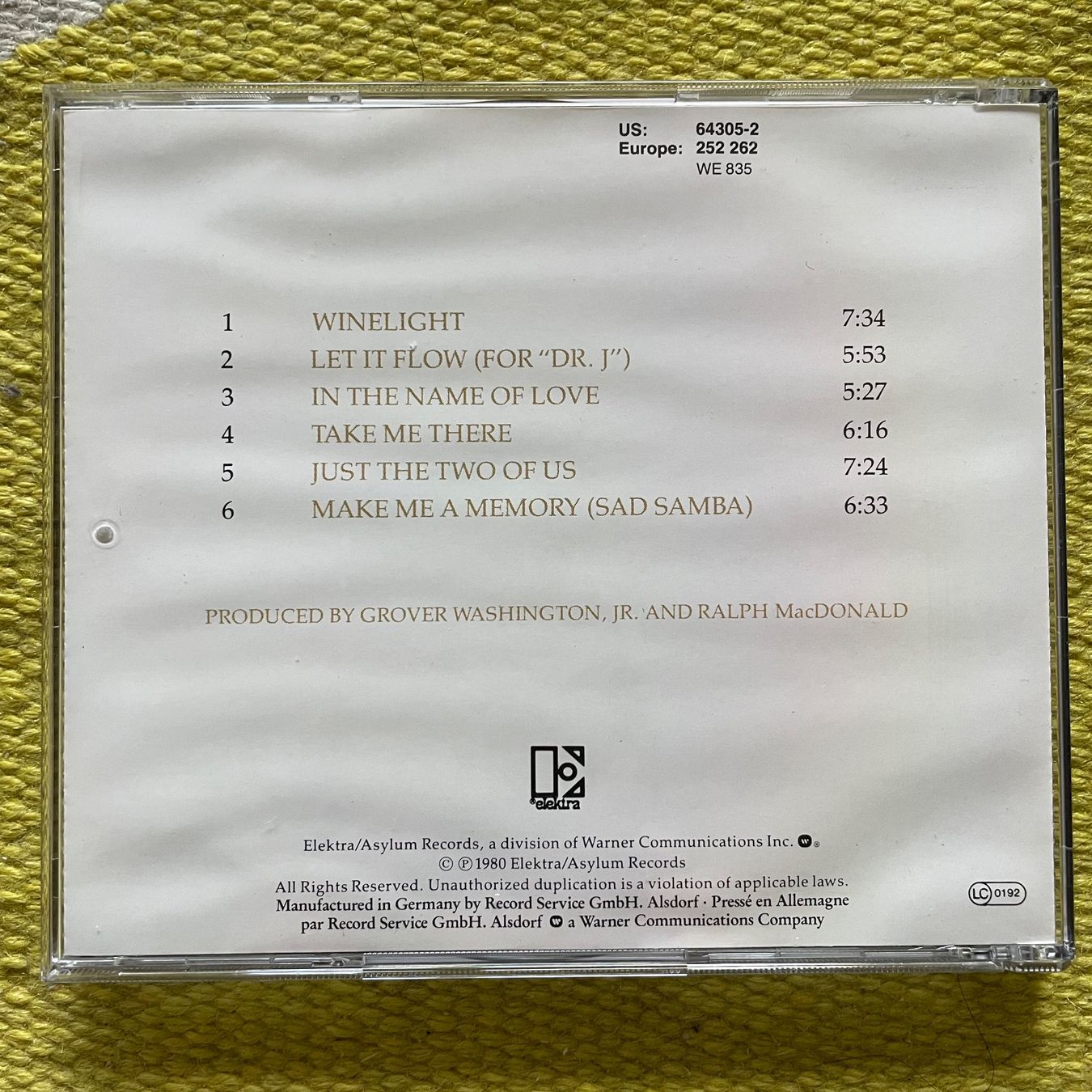 CD: GROVER WASHINGTON JR-WINELIGHT – Usato da Rorschacherberg venduto da CD-Roli 1