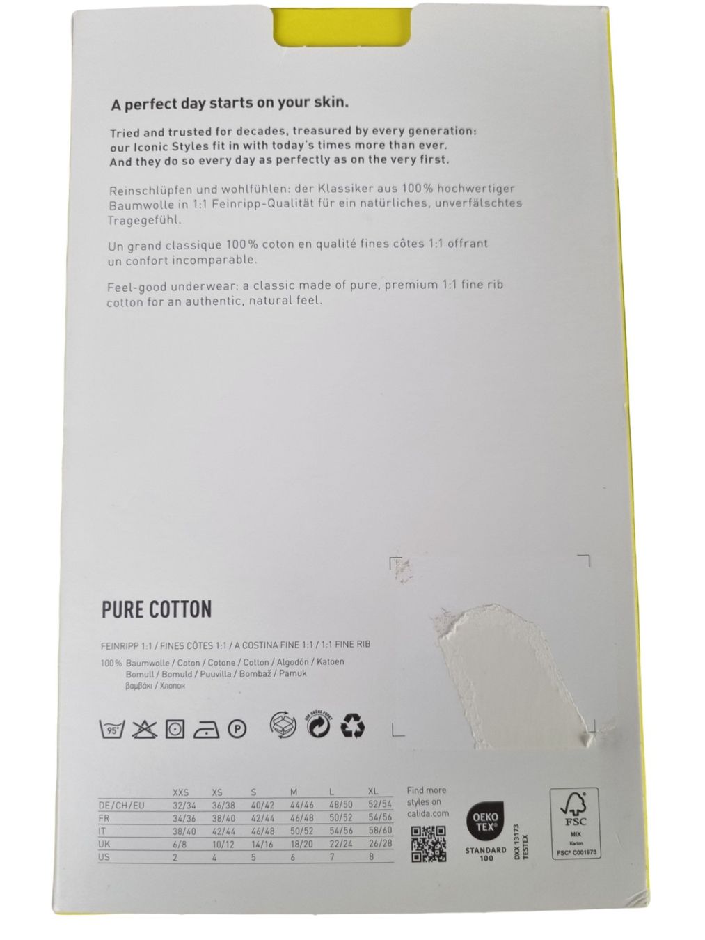 Calida Altra biancheria intima: CALIDA Feinrippslip 100% Baumwolle, Gr. 46 – Nuovo e nell'imballaggio originale da Wangen b. Olten venduto da Restwert_Wangen 1